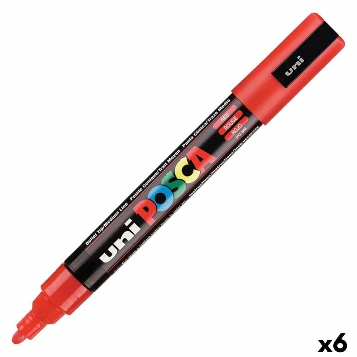 Markør POSCA PC-5M Rød (6 enheder)