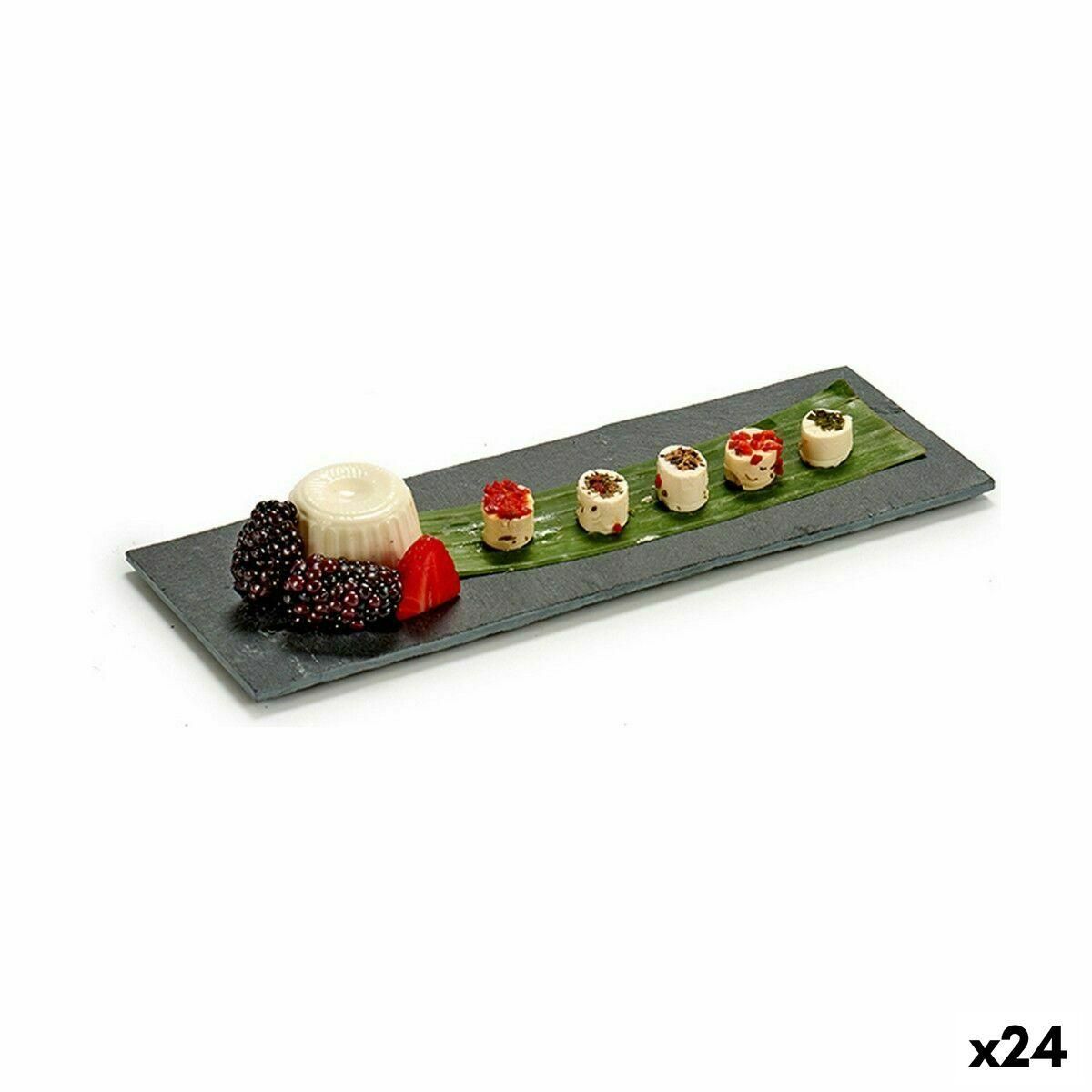 Snack bakke Sort Bræt 30,3 x 0,5 x 10 cm (24 enheder)