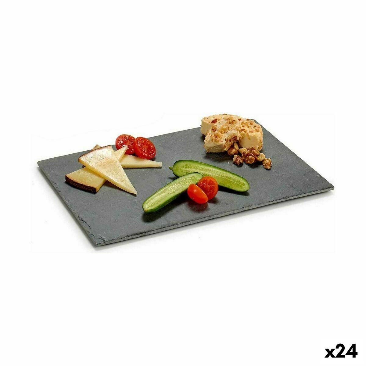 Snack bakke Sort Bræt 30 x 0,5 x 20 cm (24 enheder)