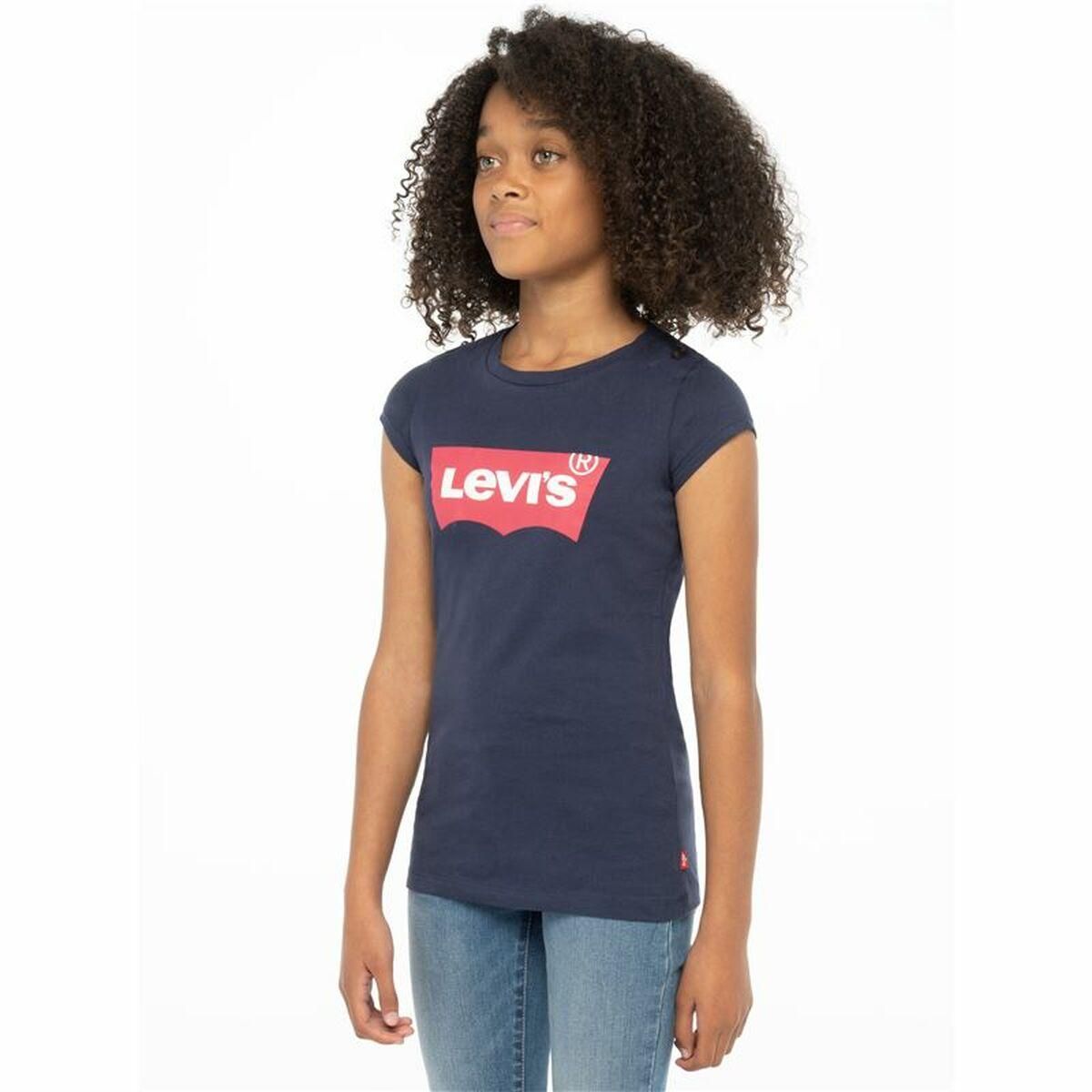 Børne Kortærmet T-shirt Levi's Batwing Mørkeblå 14 år