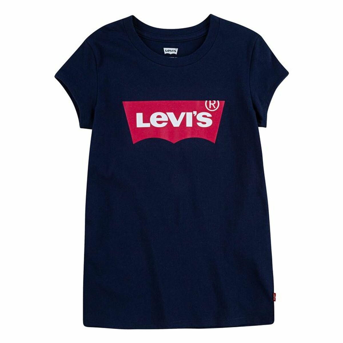 Børne Kortærmet T-shirt Levi's Batwing Mørkeblå 8 år