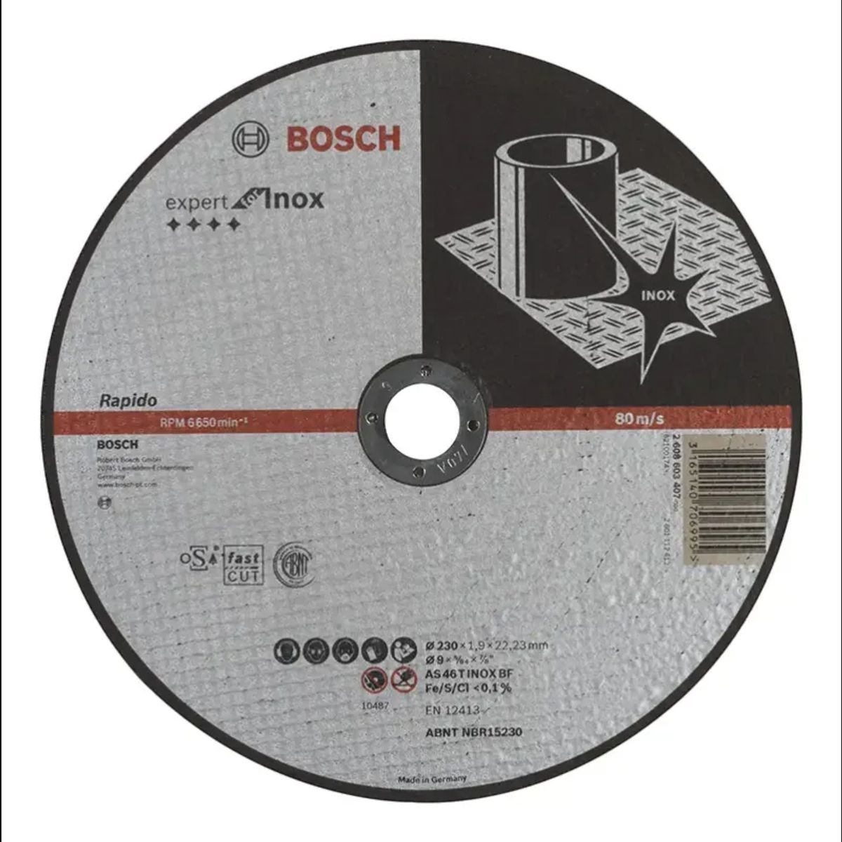 Bosch Skæreskive Exp Inox 230x1,9mm Lige - 2608603407