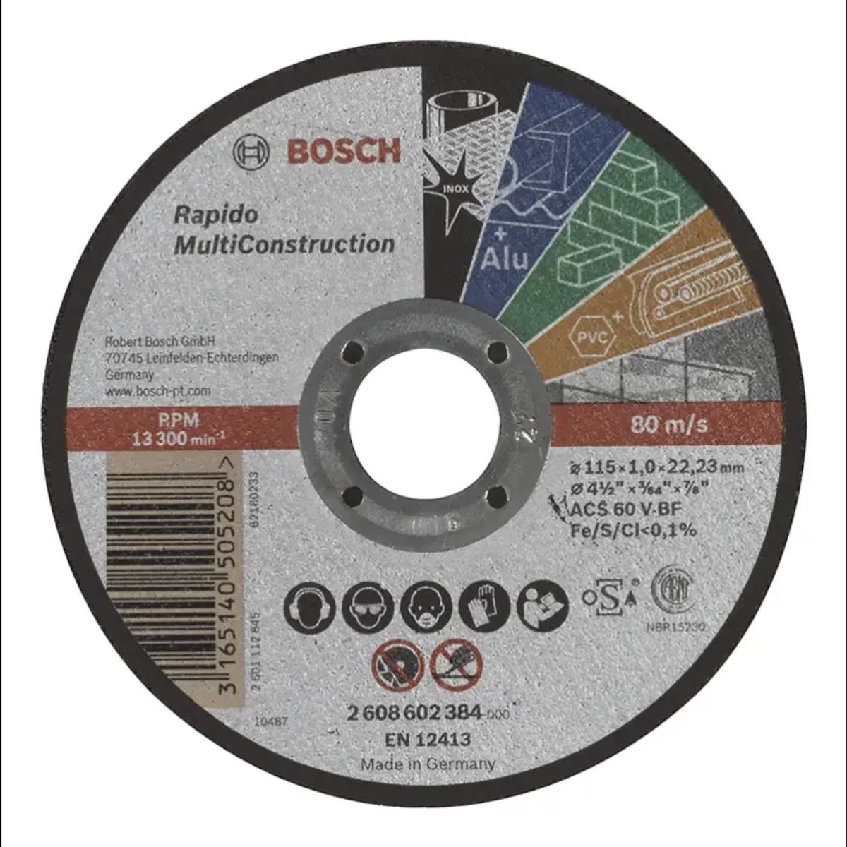 Bosch Skæreskive 115x1,0x22.23mm Multiconstr - 2608602384