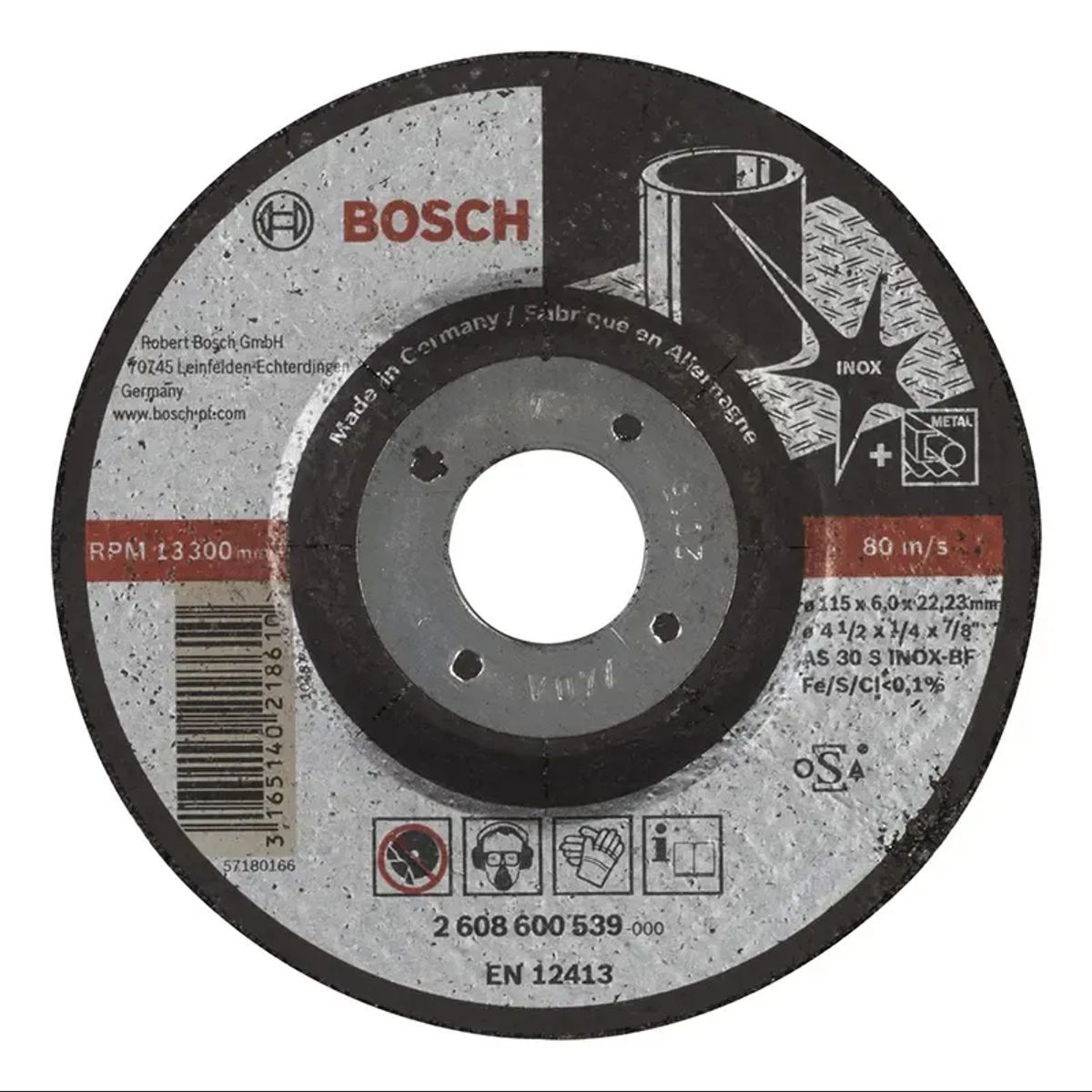 Bosch Slibeskive Inox Ø 115 Mm - 2608600539