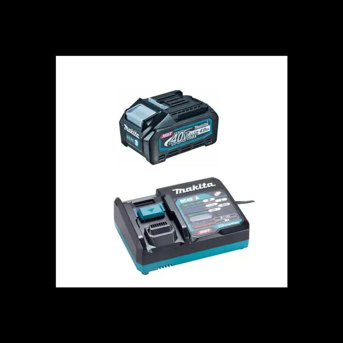 Makita XGT 40V Batteripakke 1xbl4040+dc40ra - 191J65-4