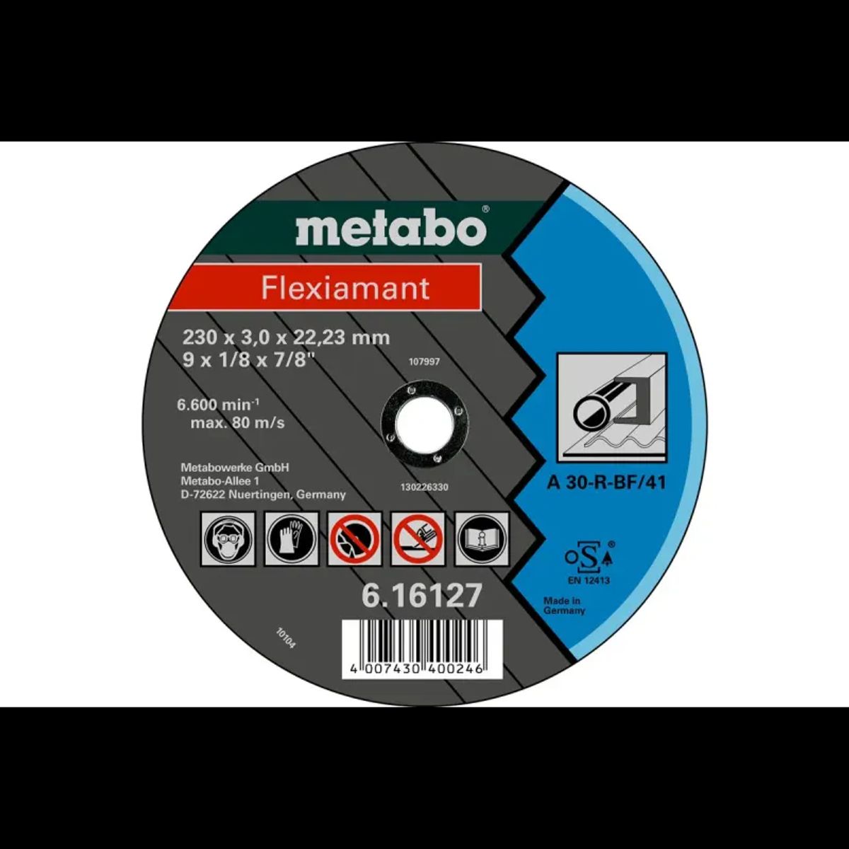 Metabo 4007430402912 - 616727000 Kvalitetsklasse A 30-R Flexiamant stål