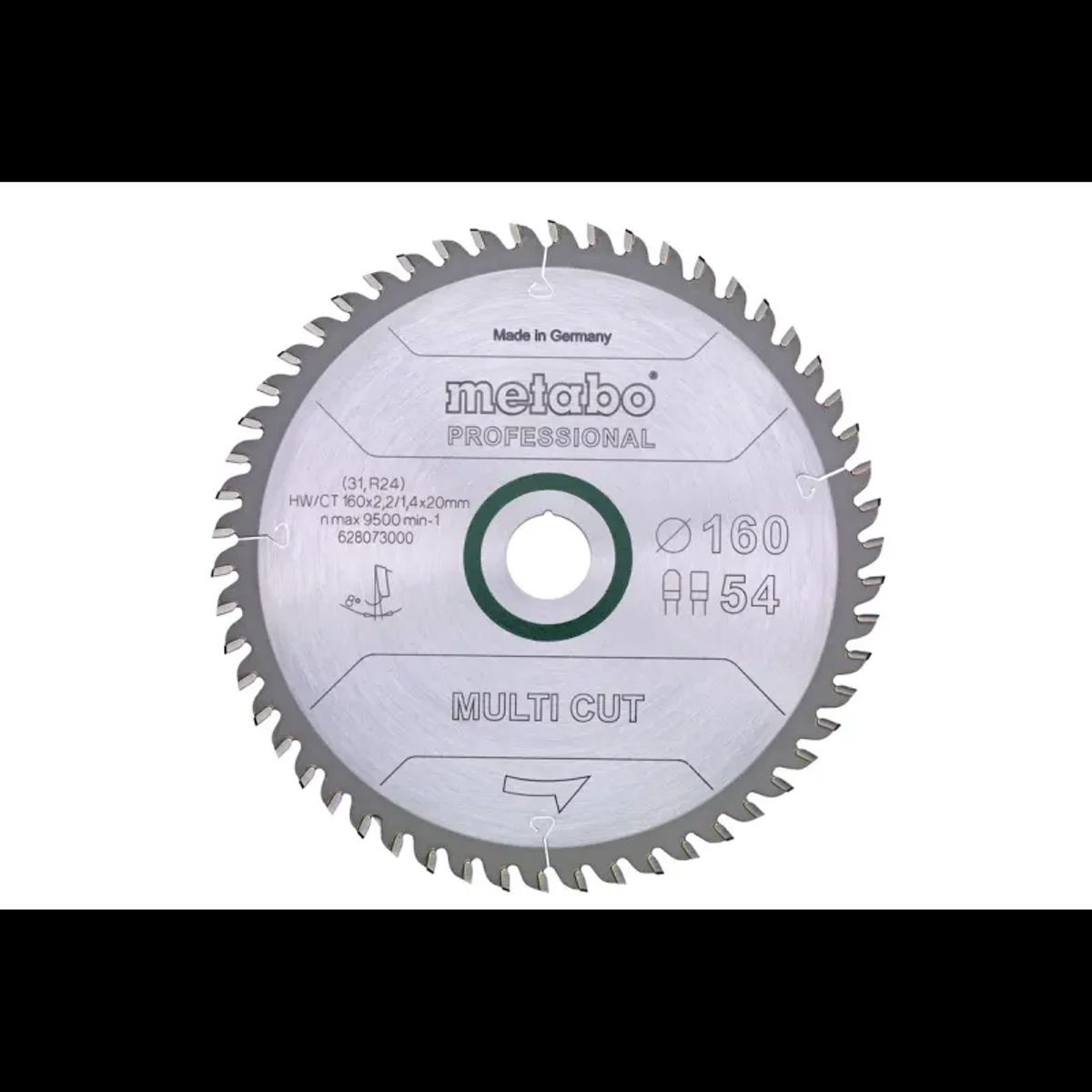 Metabo 4007430176431 - 628076000 Rundsavklinge multi cut, kvalitet professional, til håndrundsav