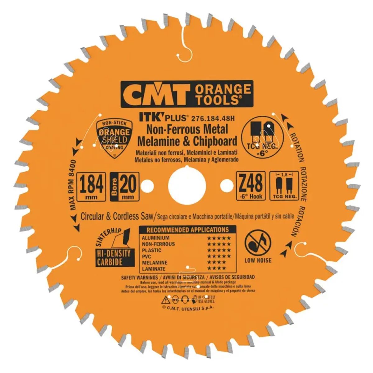 CMT Klinge 184x1,8x20 Z48 NE Neg - 276.184.48H