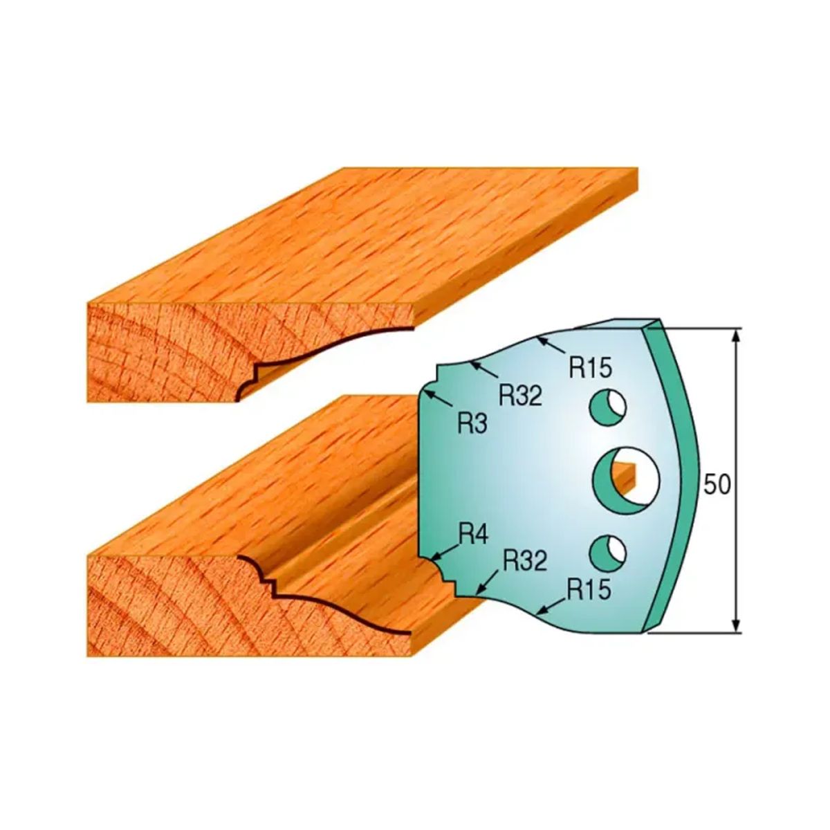 CMT Profilknive sæt 50mm nr. 568 - 690.568