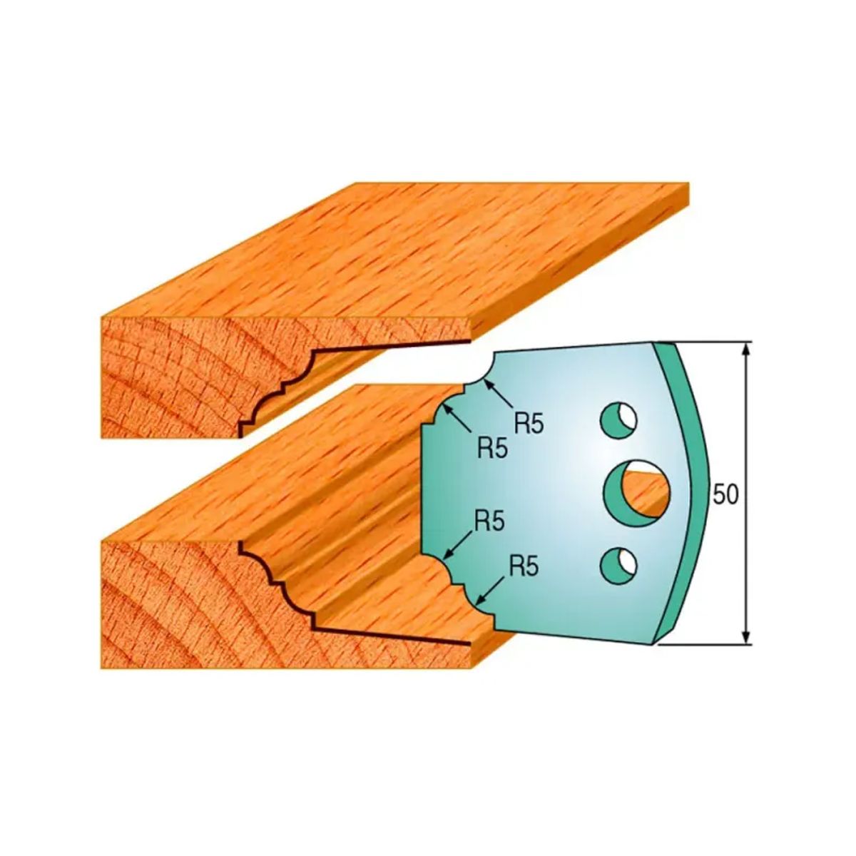 CMT Profilknive sæt 50mm nr. 580 - 690.580