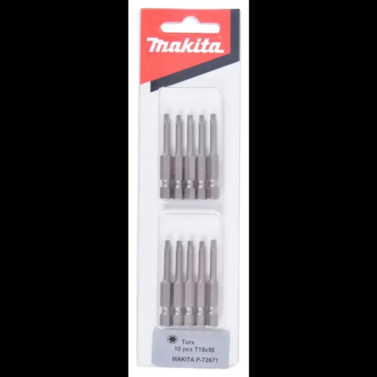 Makita Torx Bit 1/4" T15x50mm 10 stkk - P-72671