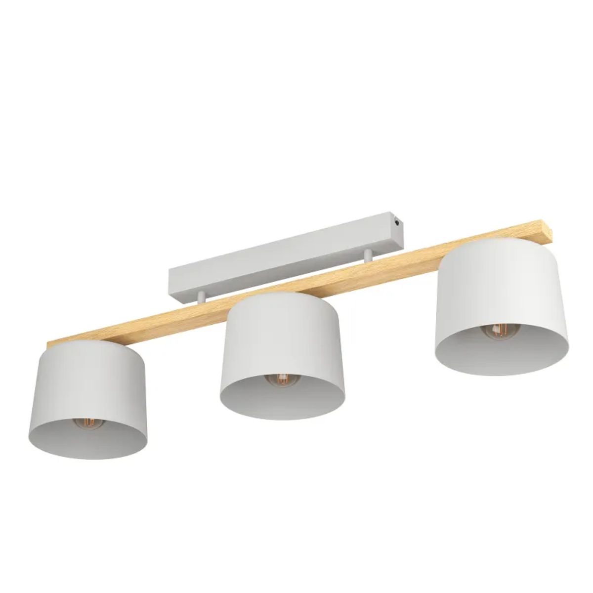 EGLO Mariel Loft 3l E27 Lysgrå/træ - Loftlampe - 900361