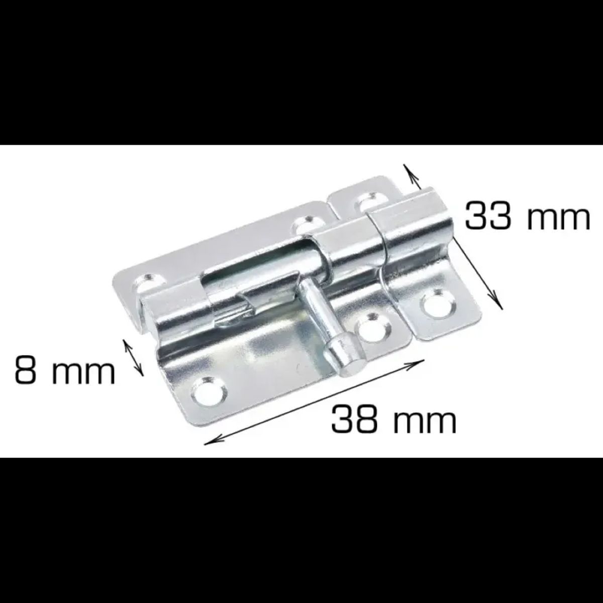 HOME It Skudrigle med skruer Ø8 x 33 x 38 mm elforzinket