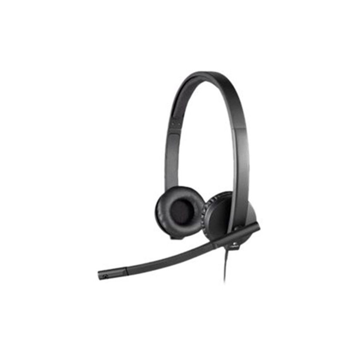 Logitech USB Headset H570e Kabling Sort Headset Hovedtelefoner