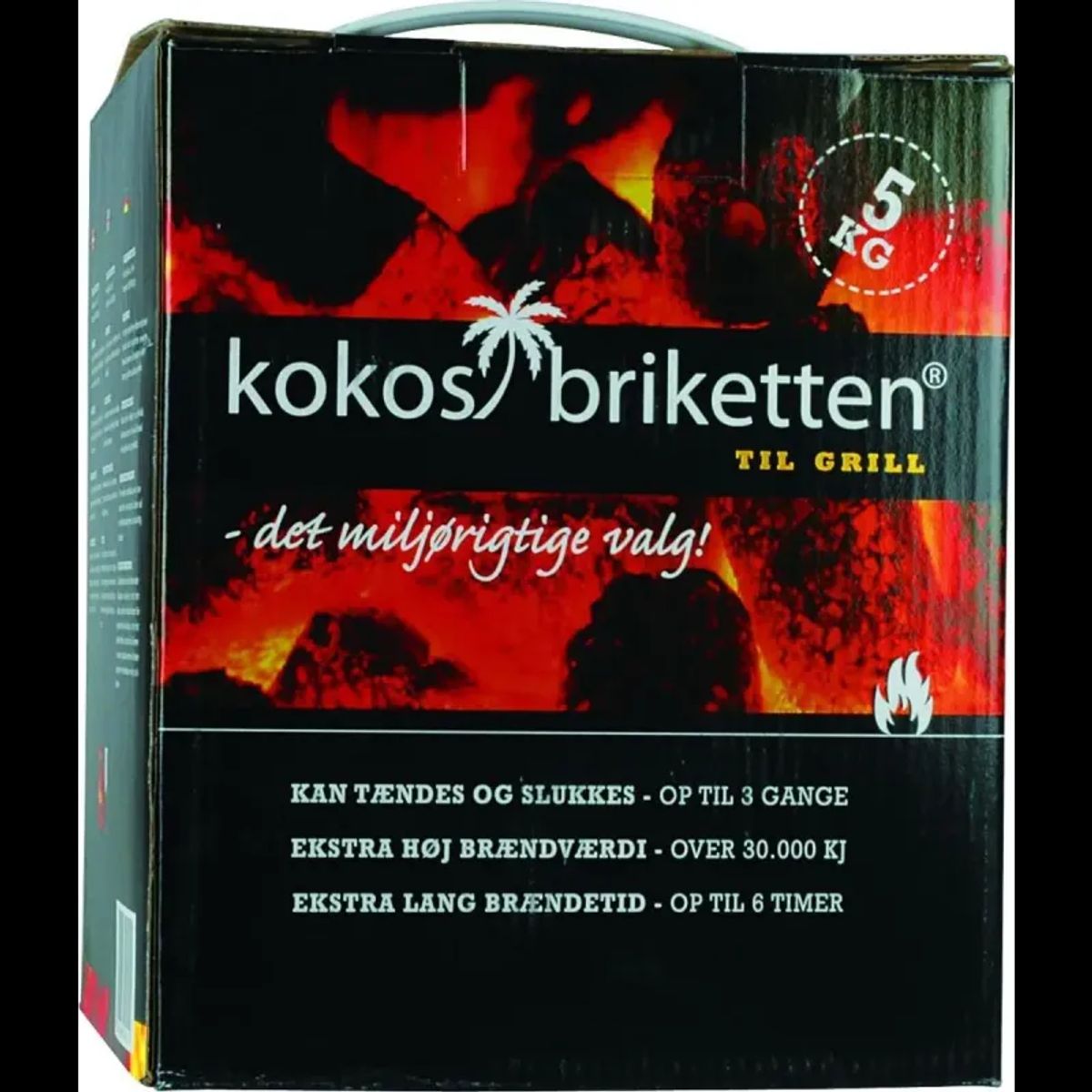 Kokosbriketten grillbriketter, 5 kg. testvinder