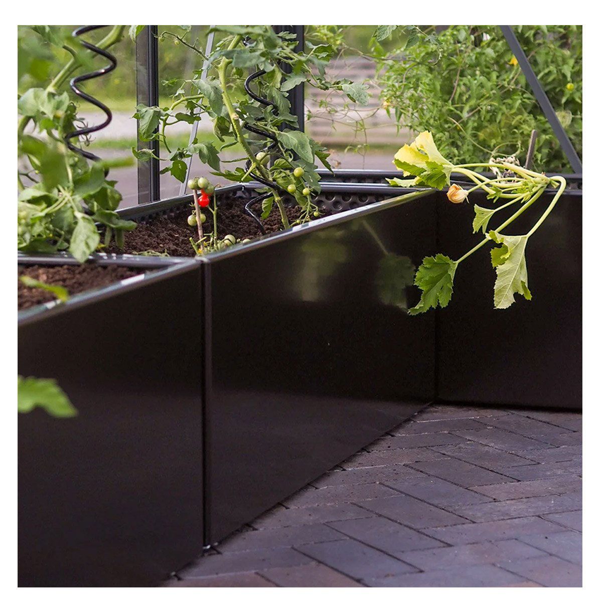 Land Black Sort plantekasse, aflang - 40 x 120 x 40 cm