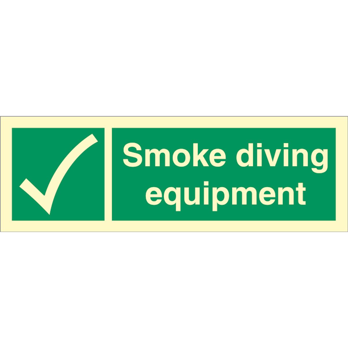 Smoke diving equipment - Efterlysende plast HI150 - 100 x 300 mm