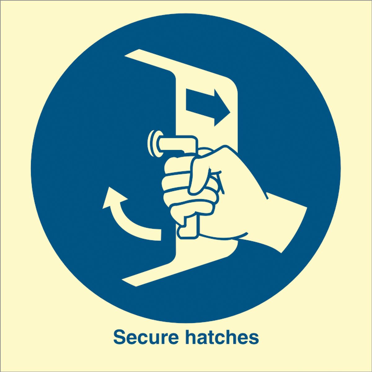 Secure hatches - Efterlysende Vinyl HI150 - 150 x 150 mm