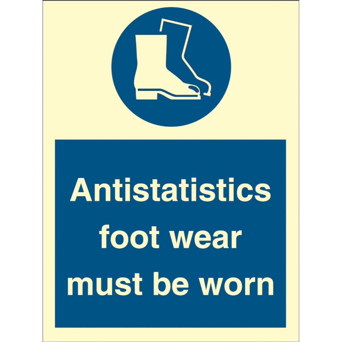 Antistatics foot wear must be worn - Efterlysende Vinyl HI150 - 200 x 150 mm