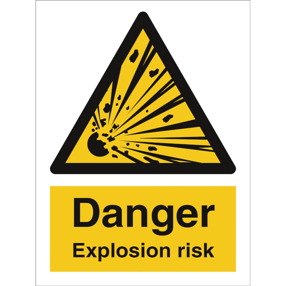 Danger Explosion risk - Selvklæbende vinyl - 200 x 150 mm