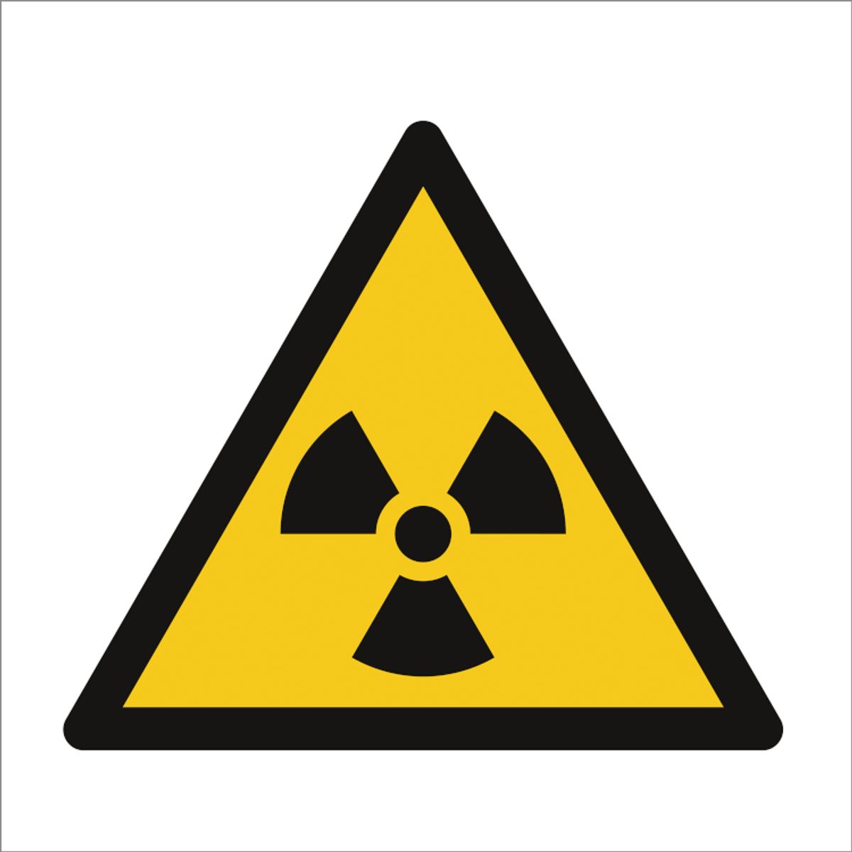 Caution Radiation risk - Plast - 150 x 150 mm