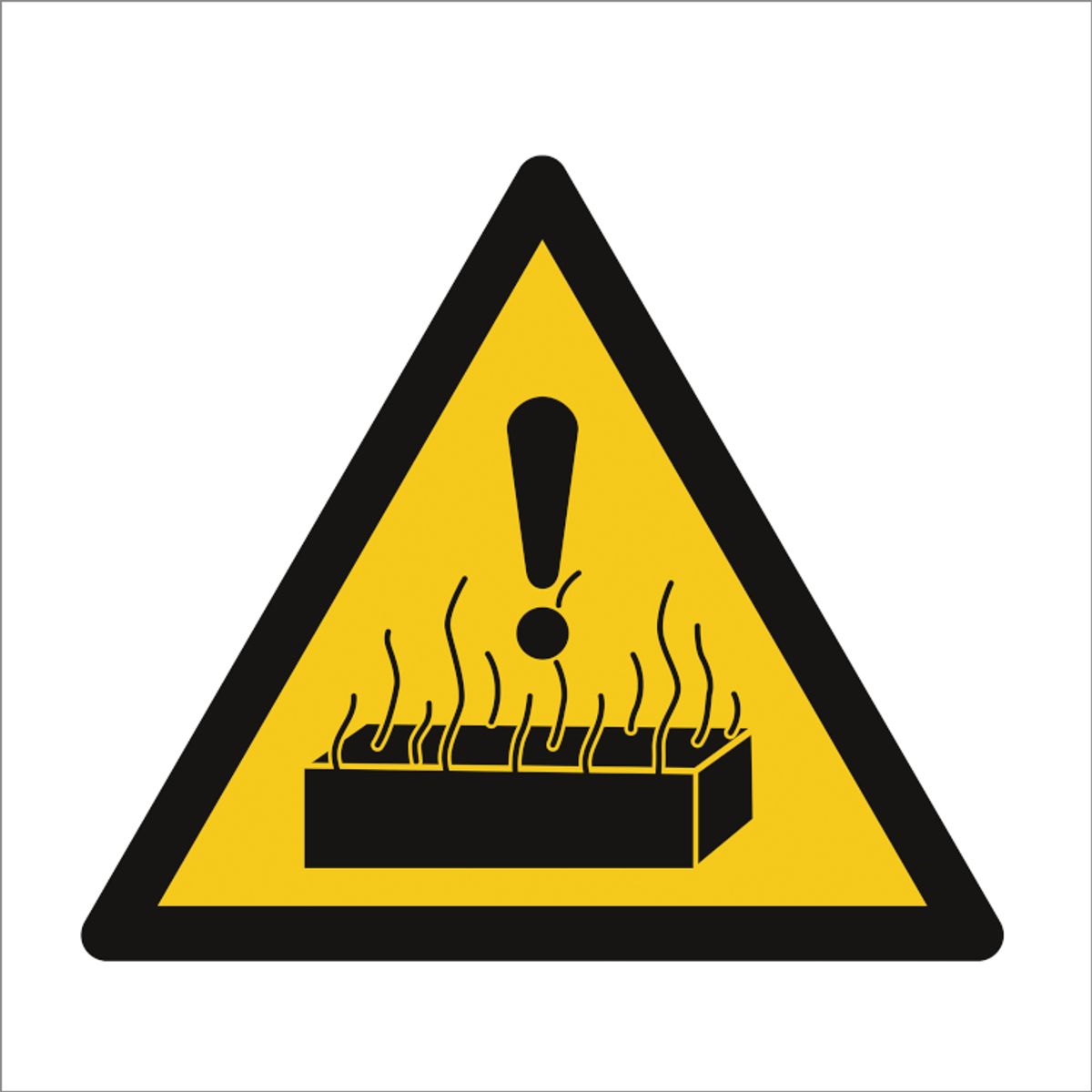 Danger Hot - Plast - 150 x 150 mm