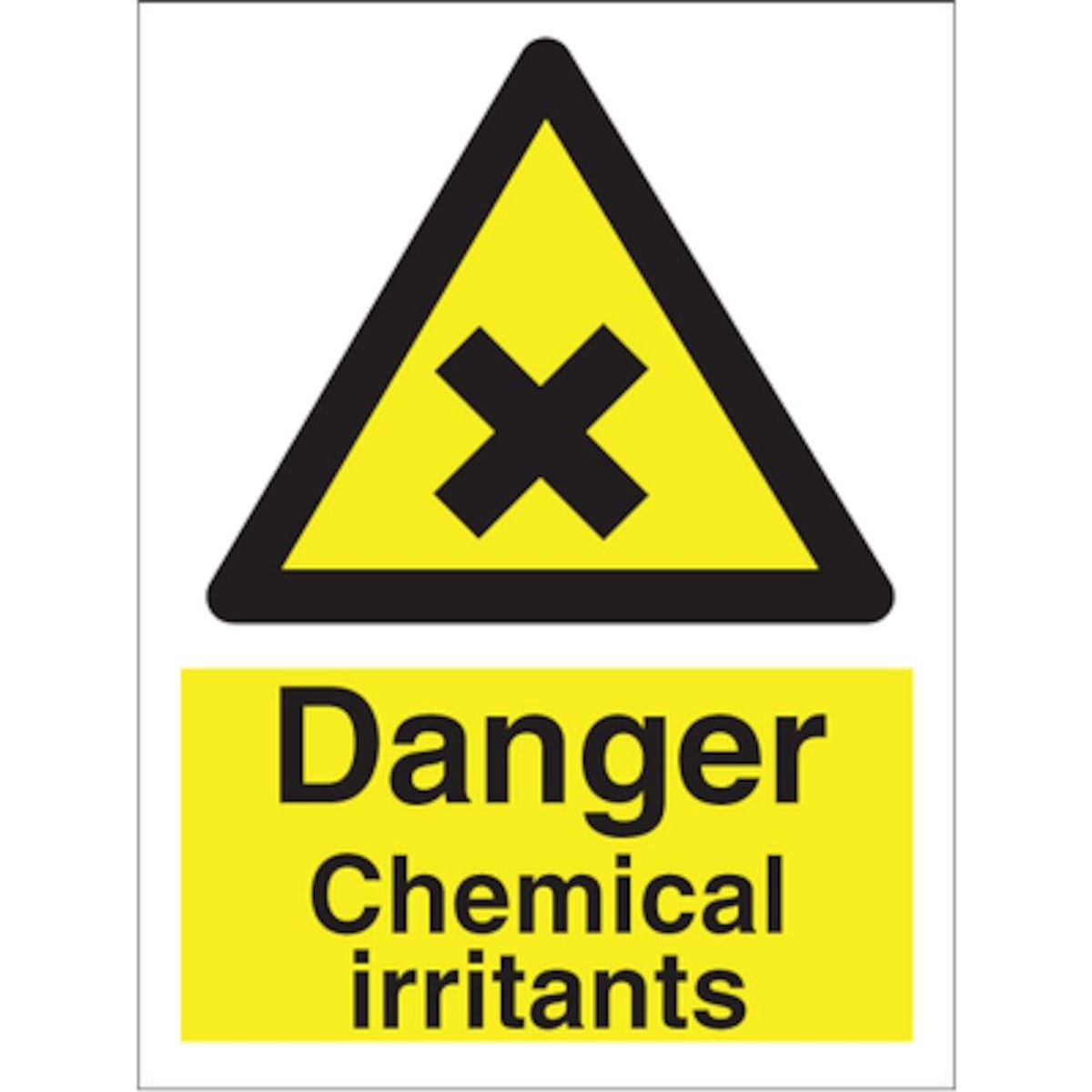 Danger Chemical irritants - Efterlysende Vinyl HI150 - 200 x 150 mm