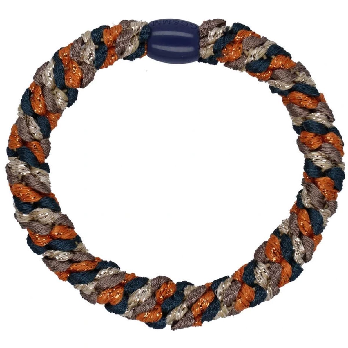 By Stær BRAIDED Hairtie - Glitter Multi Orange/Blue/Brown