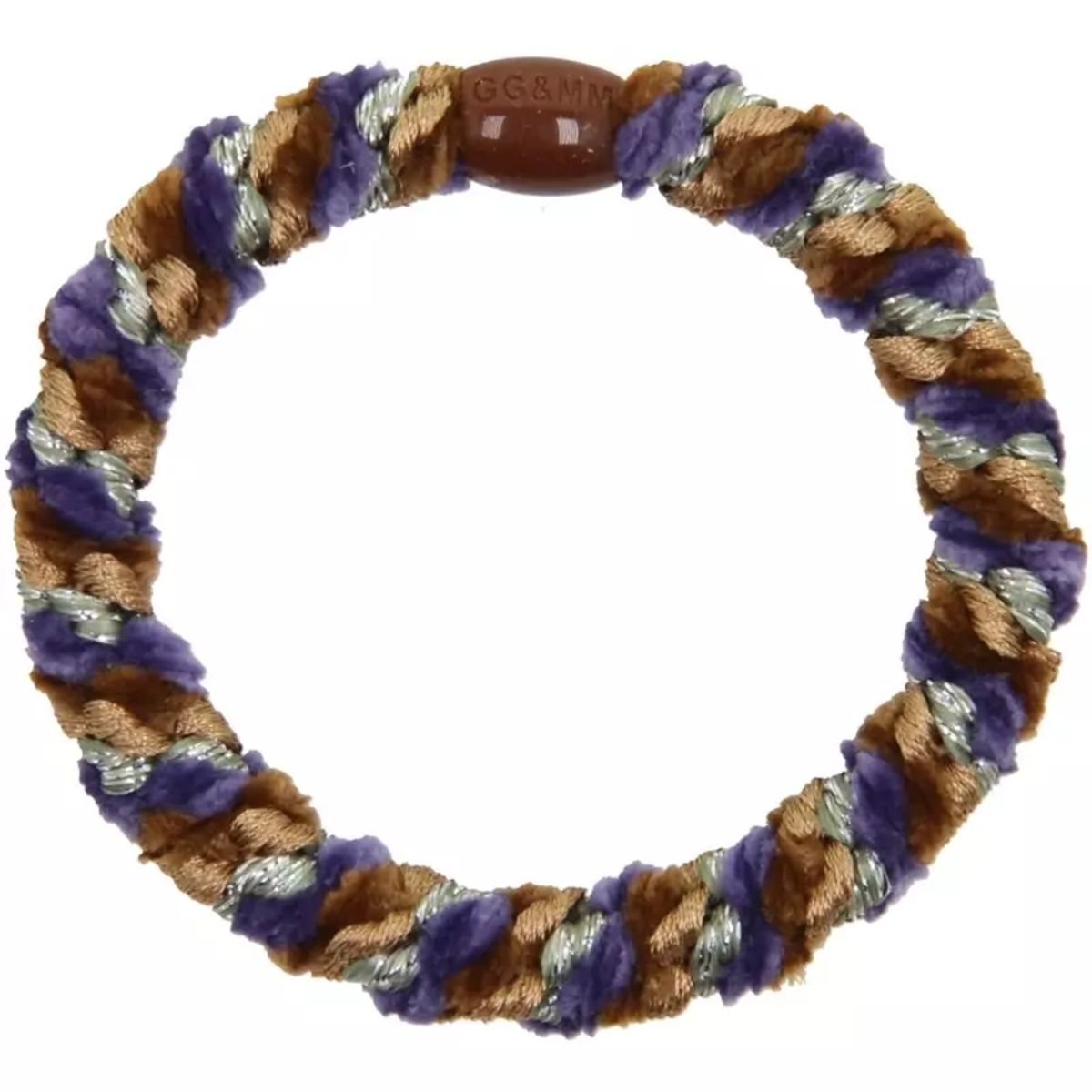 By Stær BRAIDED Hairtie - Velvet Mix Brown/Purlpe