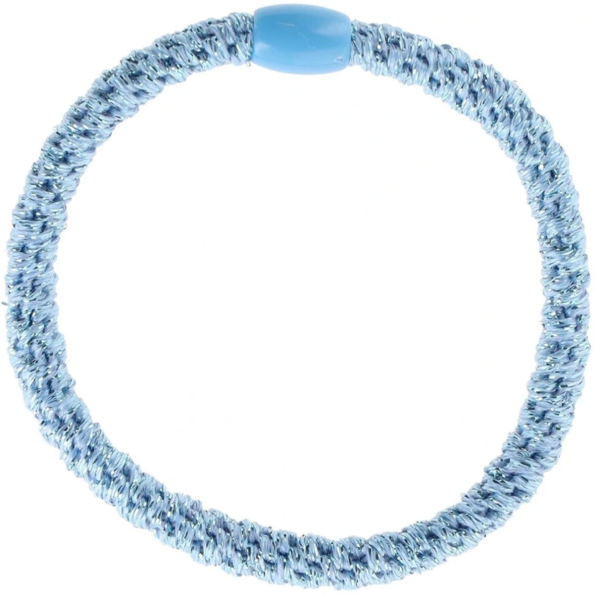 By Stær BRAIDED Hairtie Slim - Light Blue Glitter