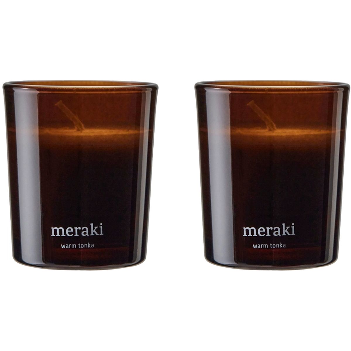 Meraki Scented Candle 2 x 60 gr. - Warm Tonka