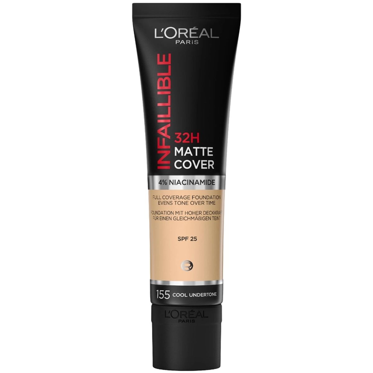 L'Oreal Paris Cosmetics Infaillible 32H Matte Cover Foundation SPF 25 - 30 ml - 155 Cool Undertone