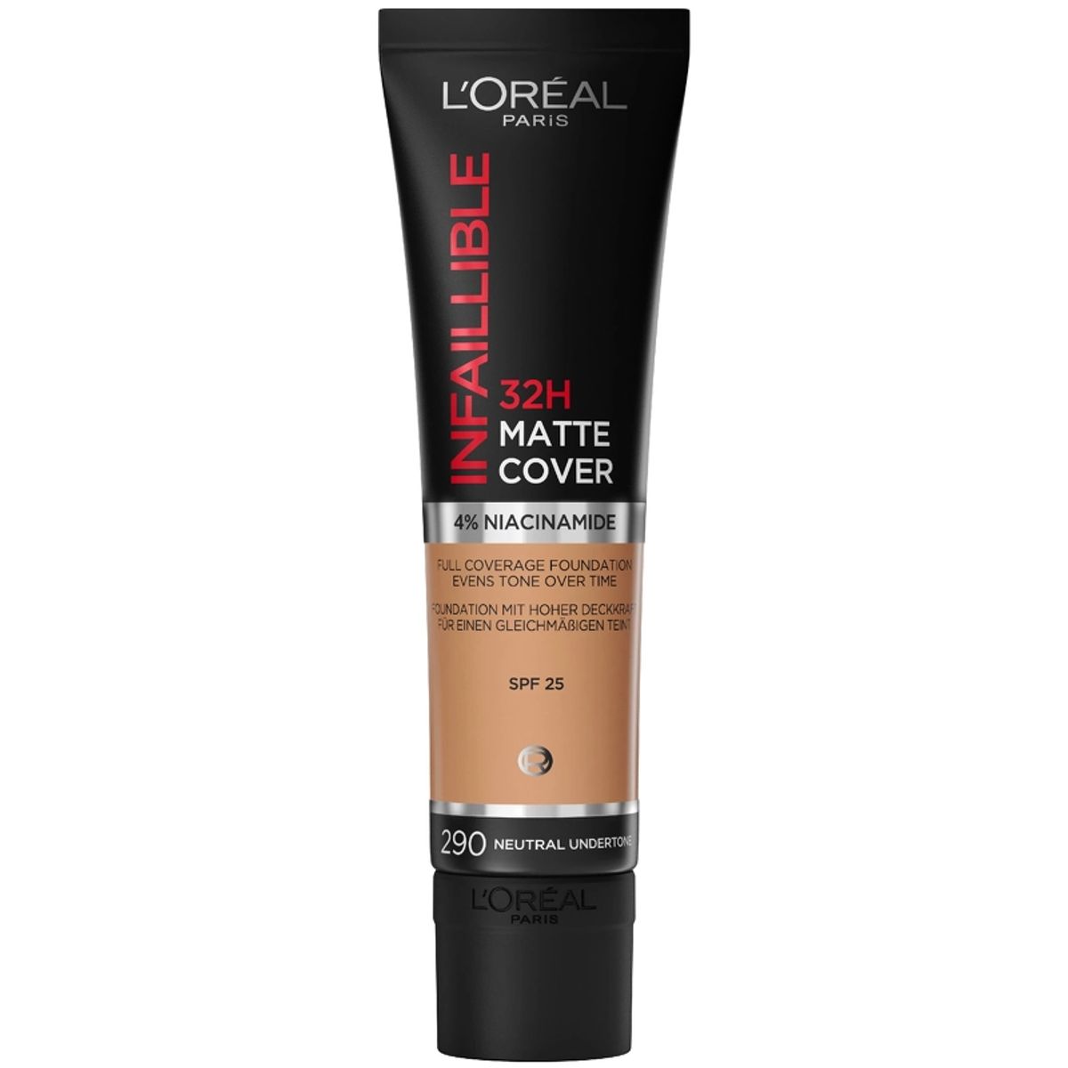 L'Oreal Paris Cosmetics Infaillible 32H Matte Cover Foundation SPF 25 - 30 ml- 290 Neutral Undertone