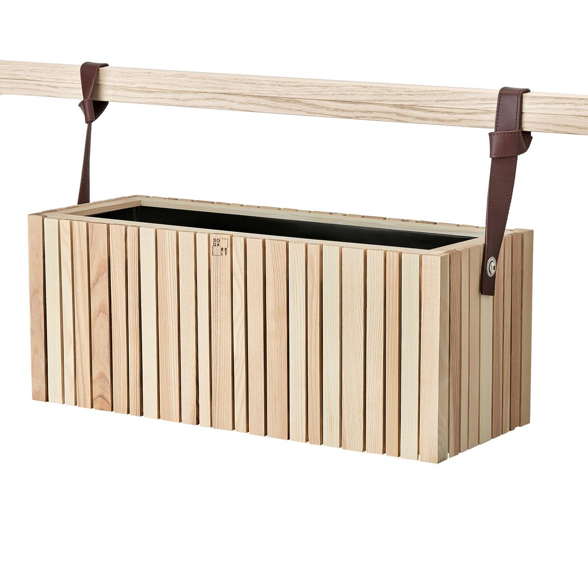 Squarely Copenhagen - GrowWIDE plantekasse til ophæng 60x22 cm, 3 farver - Ask natur