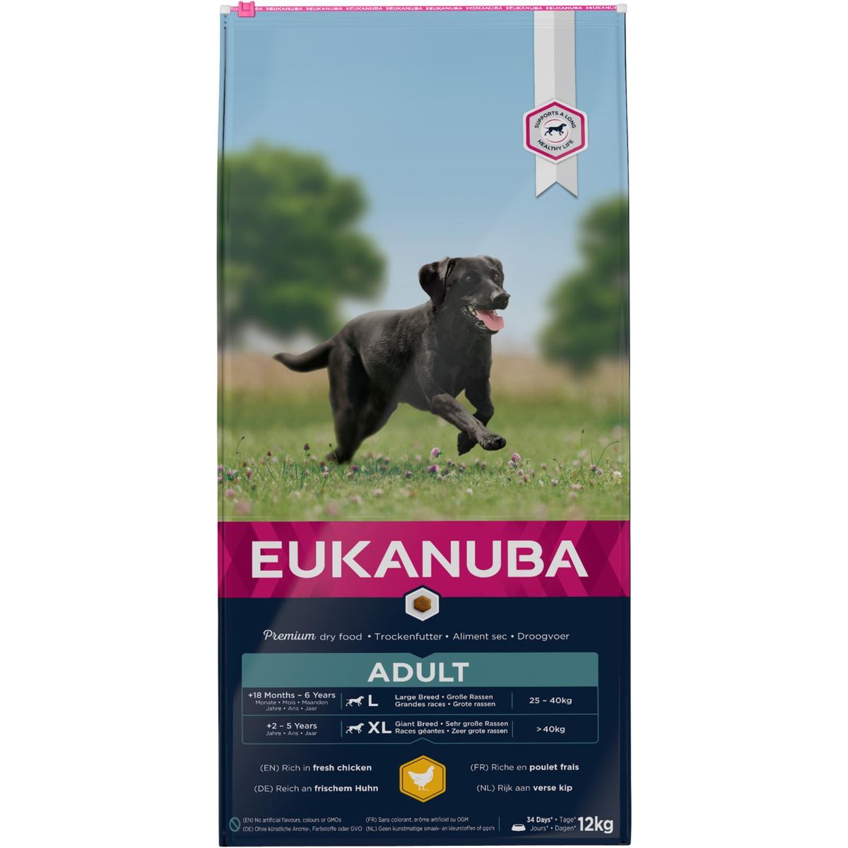 Euk Adult Large Breed Kylling - 25-40 kg. - 12 kg