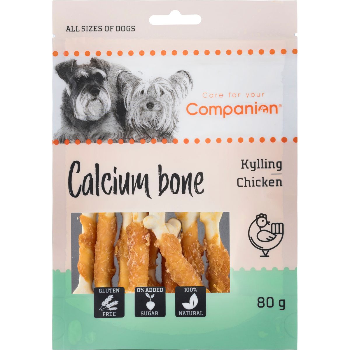 Companion - Kylling calcium ben, 80g