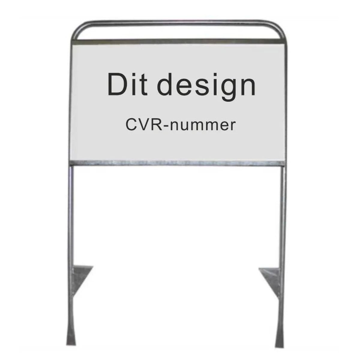 Galvaniseret stander med skilteplade 100x60cm