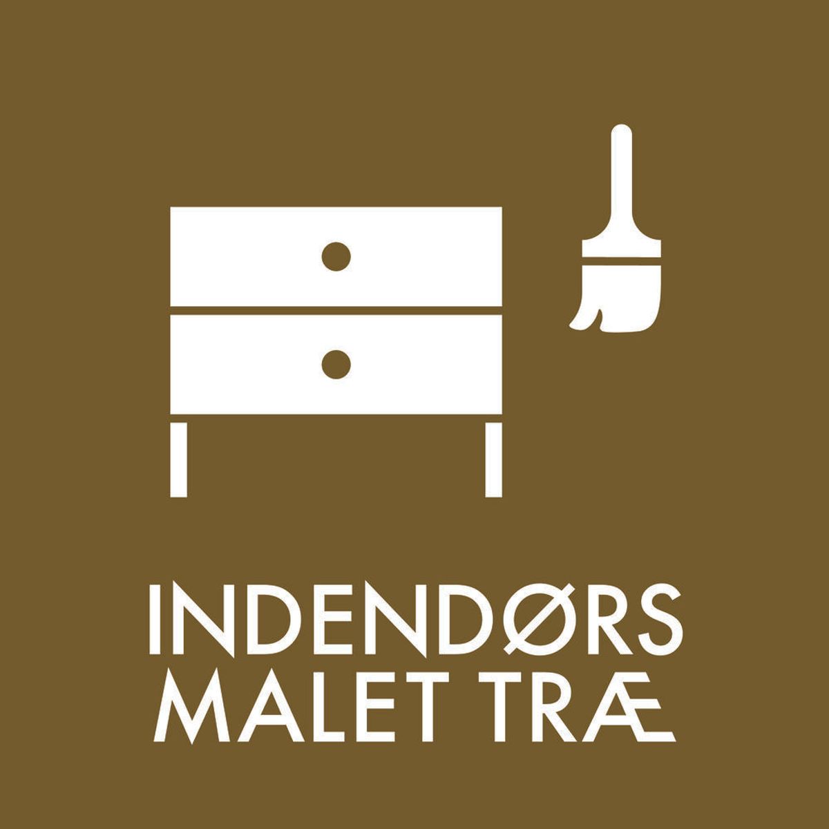 Affaldssortering - Indendørs Malet Træ