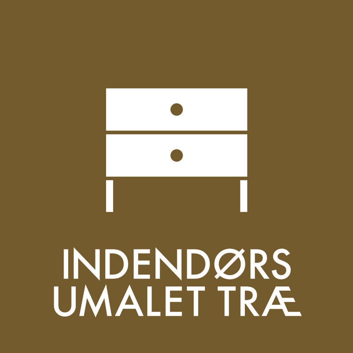 Affaldssortering - Indendørs Umalet Træ