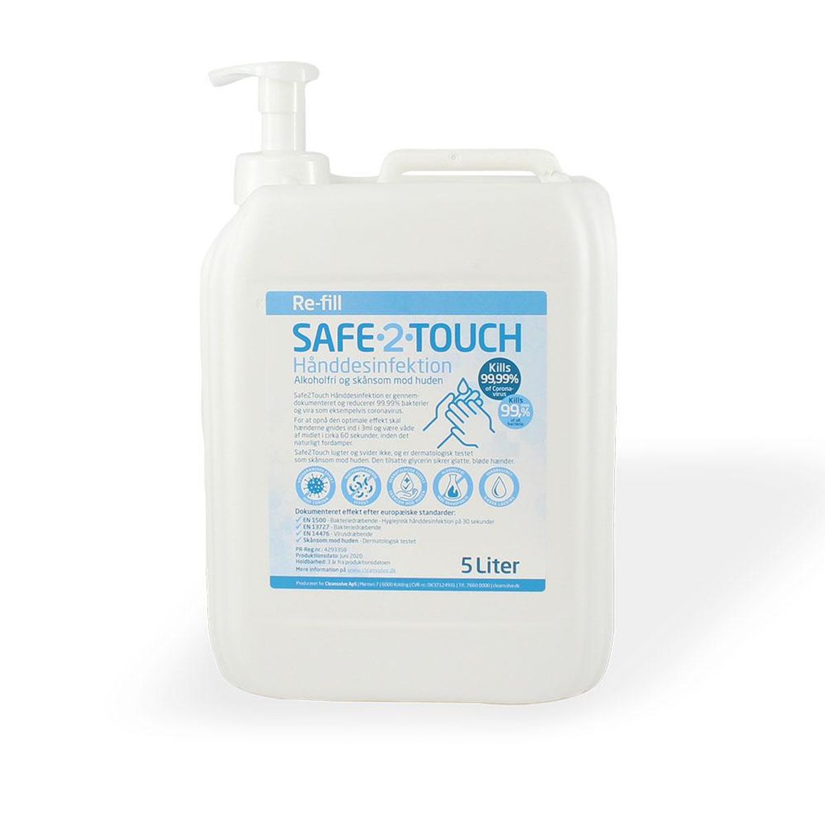 Safe2Touch - Hånddesinfektion - 5 liter