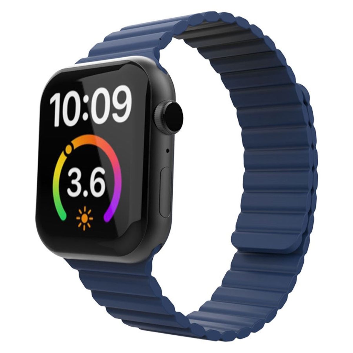 Lippa Apple Watch magnetisk silikonerem 42/44/45/49, Navyblå