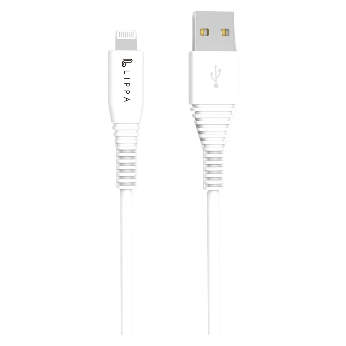 USB-A til MFi Lightning kabel 1m til Apple iPhone, Hvid