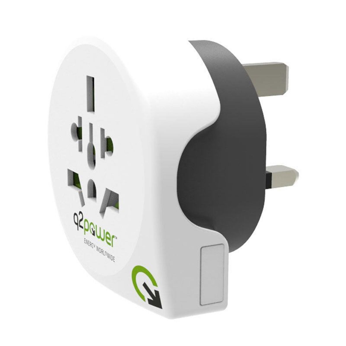 Q2Power World to United Kingdom (UK) rejseadapter