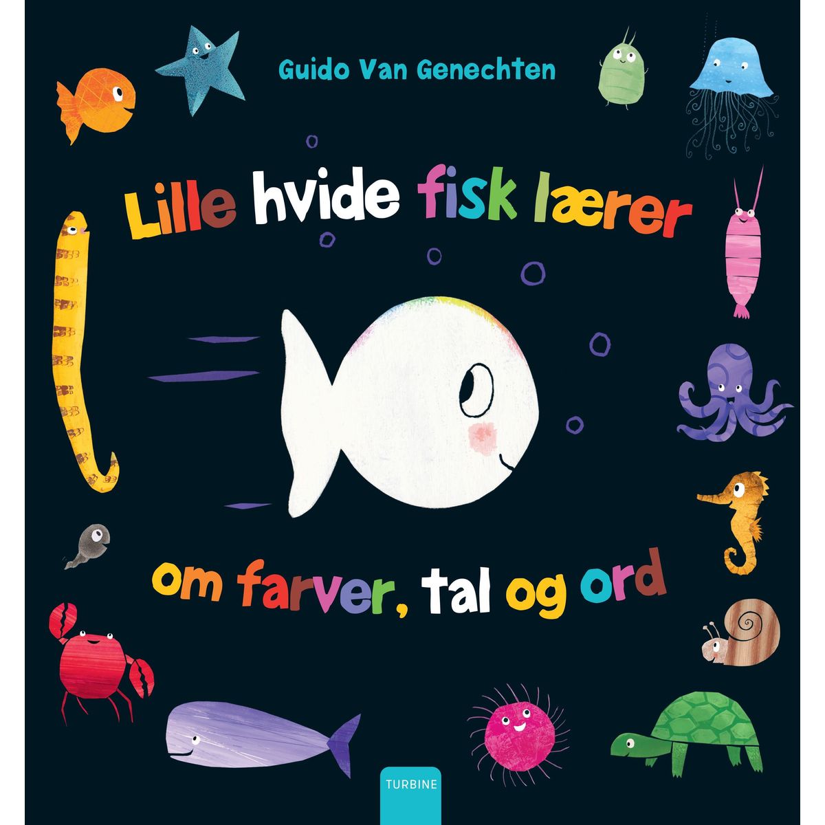 Den lille hvide fisk lærer om farver, tal og ord