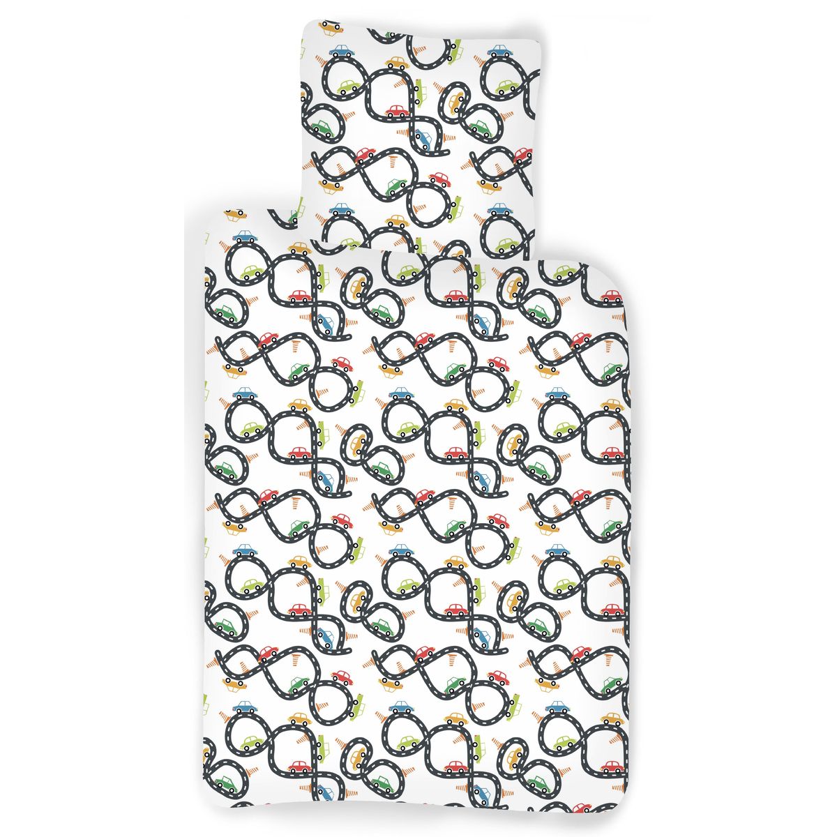 Junior Sengetøj Med Bil Race - Junior Sengesæt - Legekammeraten.dk