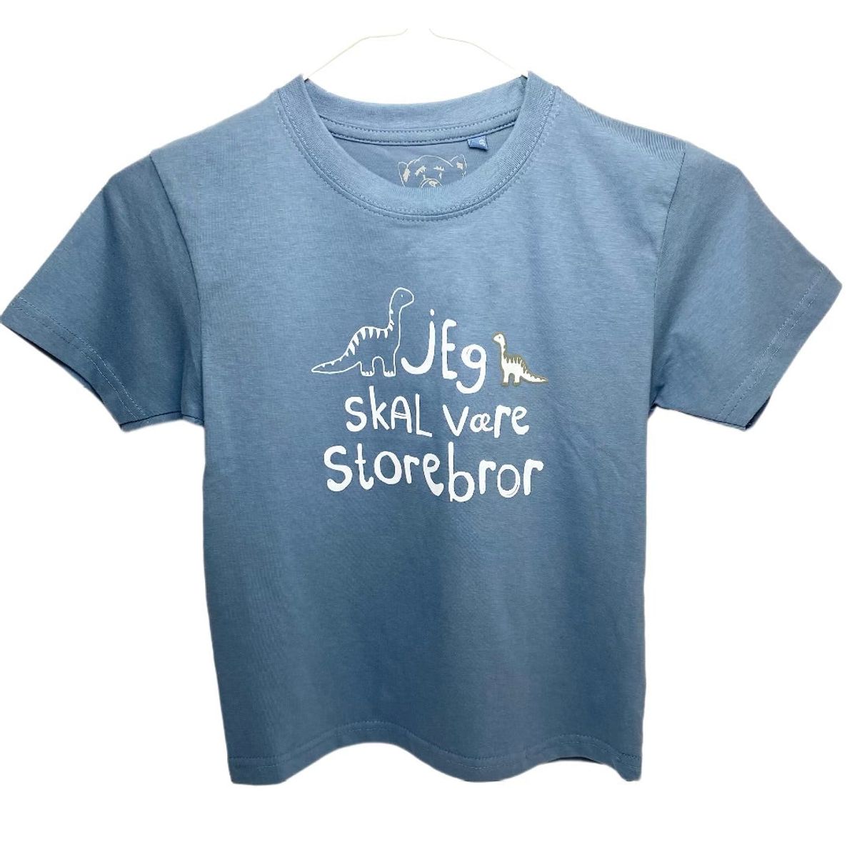 Jeg Skal Være Storebror T-shirt S/S Dinosaur Denim Blå - Skjorter og toppe - Legekammeraten.dk