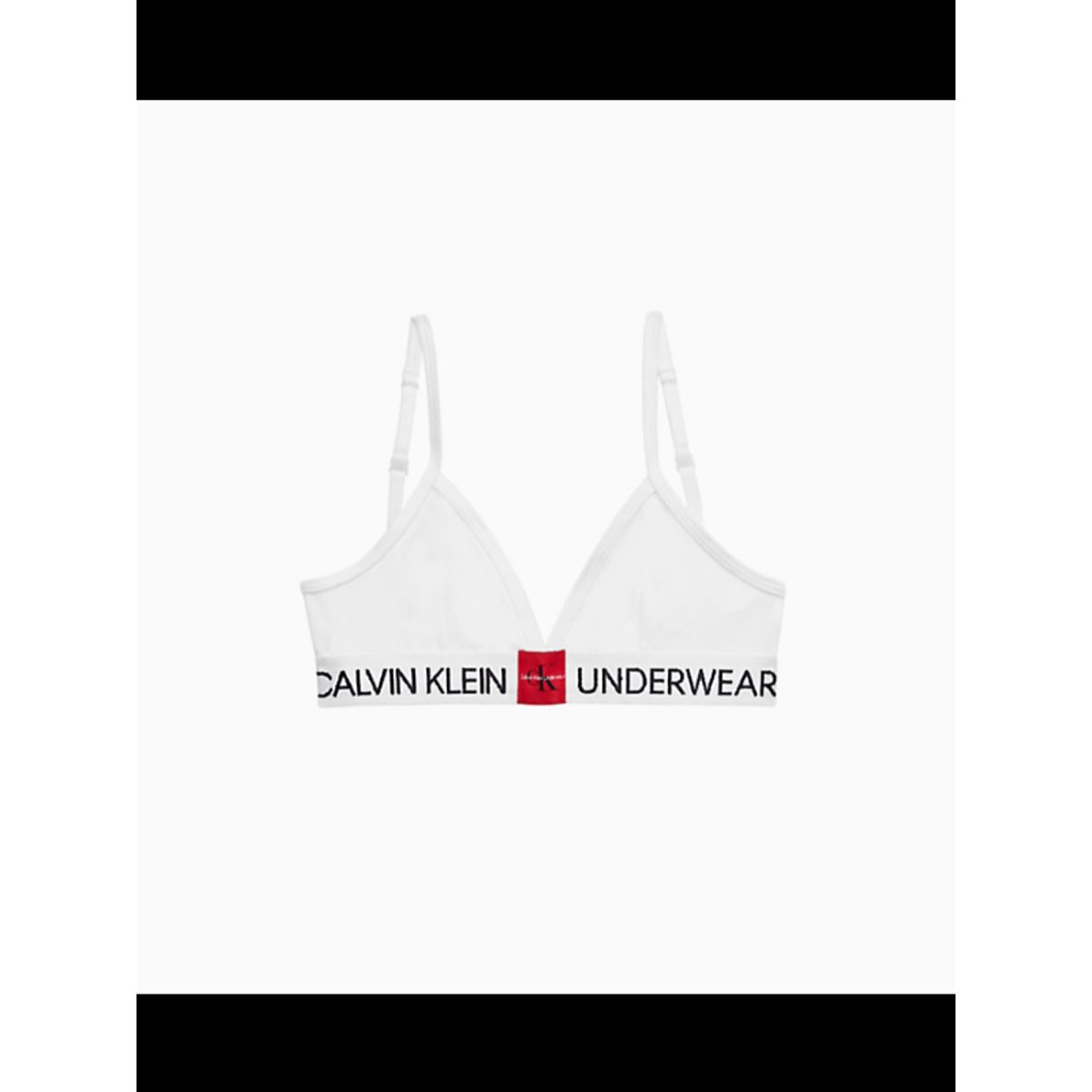 Calvin Klein Triangle Bralette White Pige - Legekammeraten.dk