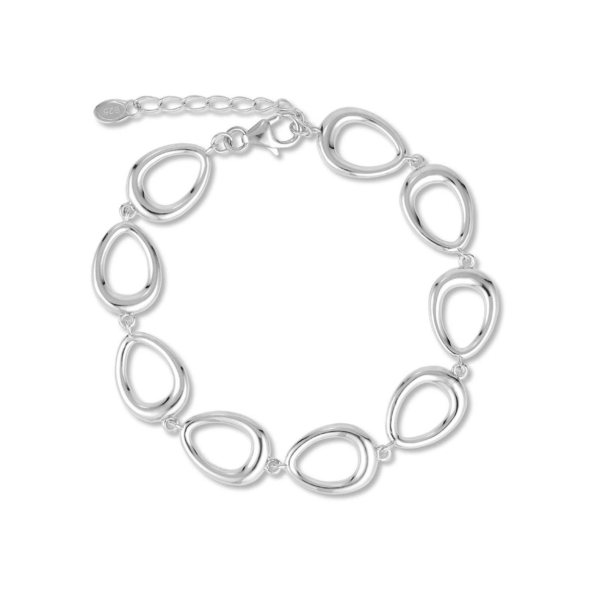 Vibholm Sølv - Armbånd m. dråbevedhæng, 19+3 cm Rhodineret sterlingsølv