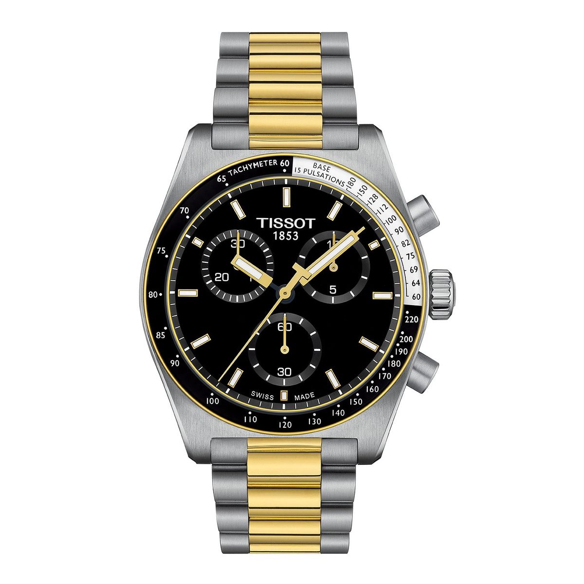 Tissot - PR516 Chrono bicolor m. sort urskive, 40 mm T1494172205100