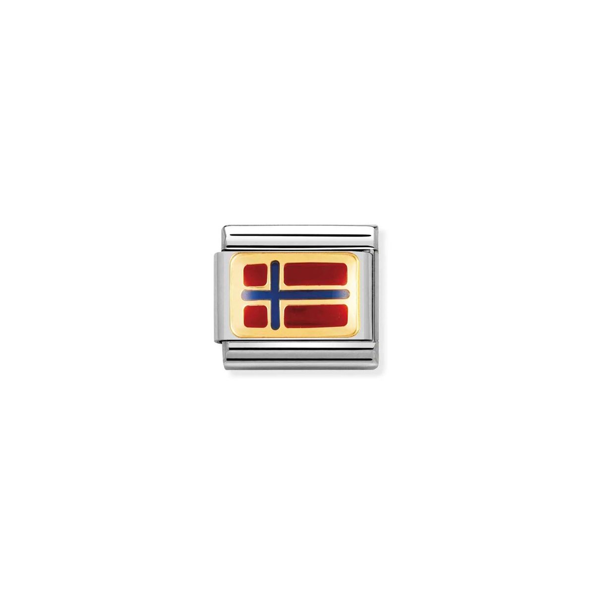 Nomination - Led, 18 kt. Enamel Norway Rustfrit stål